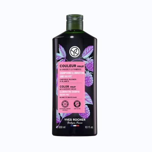 Yves Rocher - Champú Iluminador Violeta - Tipo de cabello: cabello rubio a blanco - Color puro. Reflejos amarillentos atenuados - Sin Sulfatos Ni Siliconas - 300ml