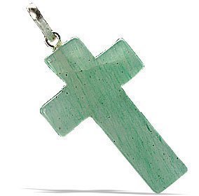 Light Green Aventurine Cross Pendant