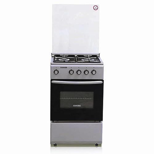 HAEGER Cocina de Gas, Gris metalizado e Inox, 50x50 cm