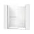 DreamLine Linea 34 in. W x 72 in. H Frameless Shower Screen in Brushed Nickel with Towel Bar