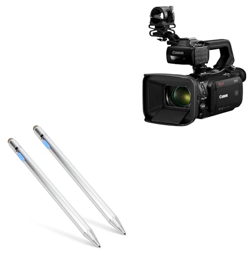 BoxWave Stylus Pen Compatible with Canon XA70 - AccuPoint Active Stylus (2-Pack), Electronic Stylus with Ultra Fine Tip - Metallic Silver