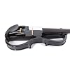 Vetimobato 16 Inch Silent Electric Viola Set- Solidwood Body with Ebony Fittings Metallic Coating Full Viola Set for Beginner Practice Professional Performance & Studio Recording (Black 4 String)