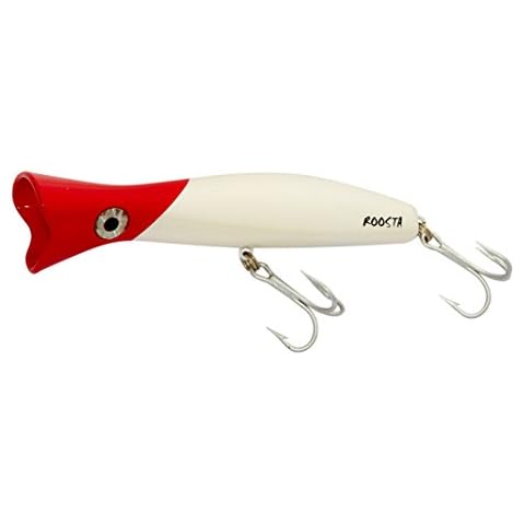 Halco RP160#H53 160 Roosta Popper, White Redhead Cover