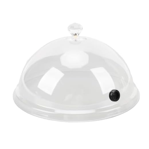Cóctel Transparente Fumador Cúpula, Tapa de Cubierta de Cloche Fumar para Tazones de Platos, Accesorio de Infusor de Humo de Domo, Caja de Exhibición de Cocina (M 10 pulgadas 121