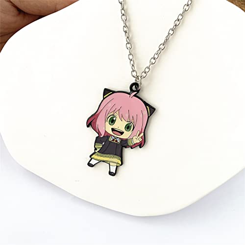 Dezhan Anime Cartoon Spy Family Necklace, Metal Cute Pendant For Girls Women And Men (1) #TOP3