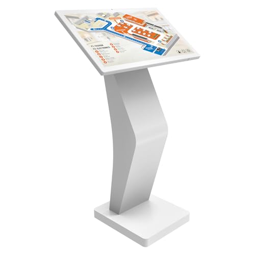 Image of 27 Inch Touch Screen Kiosk, 10pt PCAP Capactive Touch Screen Digital Signage, Windows OS K-Style Indoor Digital Signage, Interactive LCD Display Signage, U-Disk Publish Content, Split Screen