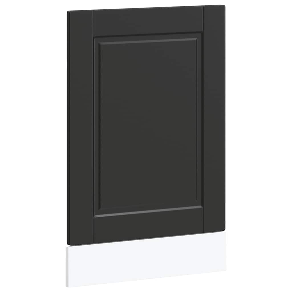 Geschirrspülerblende Porto Schwarz 45x1,5x67 cm, Holzwerkstoff, feuchtigkeitsbeständig, schützt Spülmaschine, pflegeleicht, langlebiges Küchenzubehör