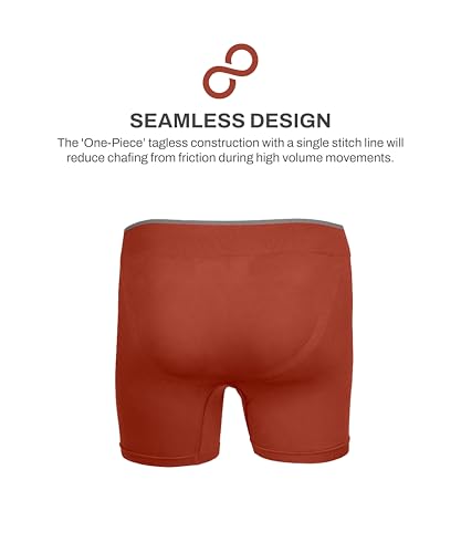 Image of TEGO Core Men's Performance Boxer Brief | Seamless Anti-Chafe Underwear | Soft Compression | 6 inch Inseam | Lightweight & Odour-Control | Designed for Running and Lifting