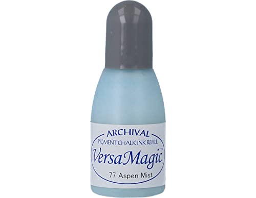 Tsukineko VersaMagic Refill Nachfülltinte - 15 ml - Blau, Aspen Mist - Zubehör Reinker für StazOn Pigmenttinte Stempelkissen