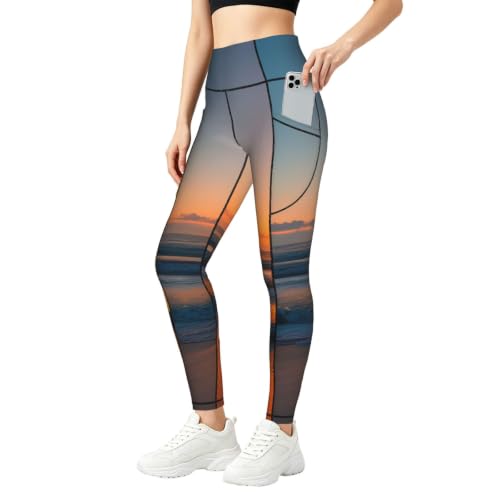 Leggings de amanecer y océano para conectar con la naturaleza en cada paso