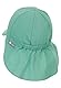 Sterntaler Unisex Kinder Schirmmütze Mit Nackenschutz Bindebänder Und Einsteckbaren Ohrenklappen Kindermütze, Mittelgrün, 45 EU