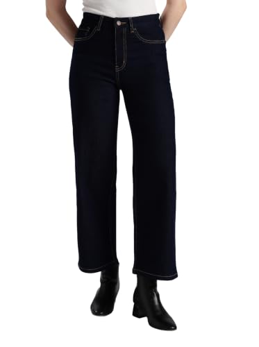 Image of INKD Women's Stretchable Flare Jeans | High-Rise | Full Length Wide Leg Jeans for Women | Comfort Fit