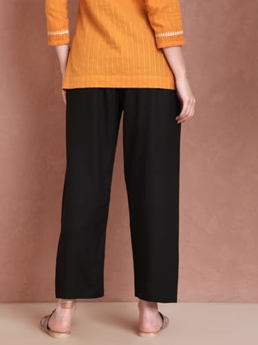 Image of TWIN BIRDS Women Viscose Kurti Pants | Straight Fit Ethnic Daily Trousers