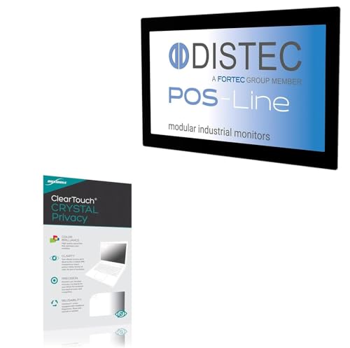 BoxWave Screen Protector Compatible with Distec POS-Line 21.5 Video PME (21.5 in) - ClearTouch Crystal Privacy (2-Pack), Privacy Screen Protector Flexible Film Clear