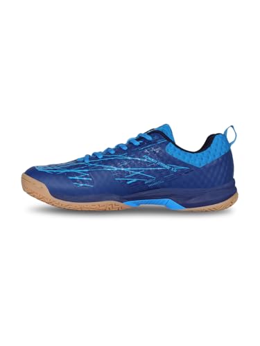 Image of Nivia Powerstrike 3.0 Badminton Shoes for Men | Ultimate Pickleball, Padel, and Court Footwear | Badminton Sports Shoes | Best Non Marking Shoes | (Black /Blue /Peach)