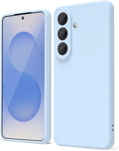 Image of DIZORO Microfiber Candy Case Compatible with Samsung S26 Plus 5G Smooth Touch Cushion Liquid Soft Silicone Gel Rubber Phone Cases Non-Slip Full Body Protective Shockproof Back Cover - Carolina