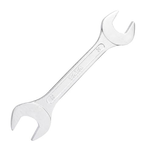 Image of TATA AGRICO D.O.E Double Open End Spanner | Self-Tightening Wrench | Chrome Vanadium Steel, Glossy Finish | 30x32mm | Durable Repairing Tool Accessory for Home & Workshop Repairs | (SMD512, Pack of 1)