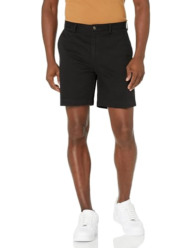 Amazon Essentials Herren 18 cm Chinoshorts Mit Klassischer Passform, Schwarz, 34W