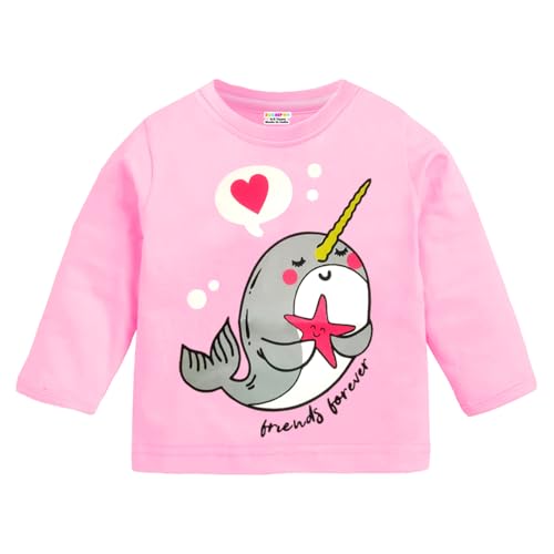 Image of Kuchipoo Girls Full Sleeves Regular Fit Cotton T-Shirt