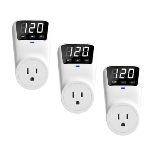 Image of Appliance Surge Protector Voltage Stabilizer Fireproof UL94V-1 Wall Mount Surge Protectors Outlet for Refrigerator, TV & Heavy, Real-Time Monitoring & Custom Voltage 80V-140V (3 Standard)
