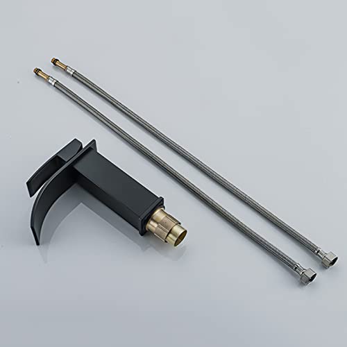 Robinet de lavabo cascade noir pour en finir avec les éclaboussures de l'évier