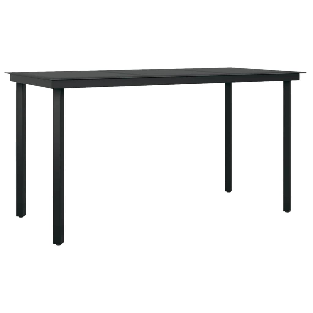 Stal malowana proszkowo Rattan PVC Szary zestaw 140 cm