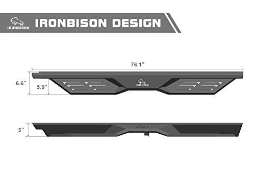 Estribos IRONBISON para Dodge RAM 1500 2009-2024 Negro miniatura 4