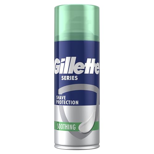 Gillette Series Mousse A Raser Homme, Conçue Pour Peaux Sensibles, Contre Brulures, Rougeurs, Irritations Dues Au Rasage, Formule Apaisante A L’Aloe Vera,...