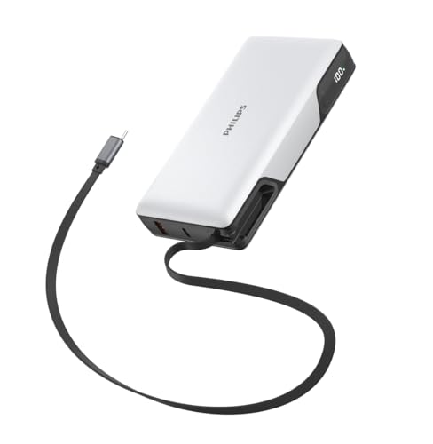 Amazon | Philips (フィリップス) 20000mAh モバイルバッテリー 巻き