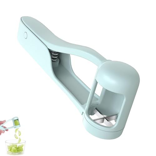 Grape Cutter for Toddlers Grape Slicer Multi Grape Quarter Cutter Tool Stainless Steel Fruit Slicer for Toddlers Tomato Cherry Strawberry Olive (Blue)