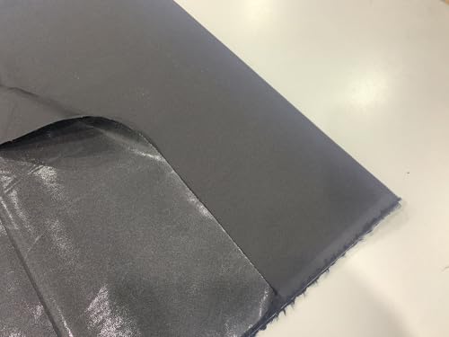 Fashion Track - Tela tejida con interfaz fusible para planchar en peso medio, para sastrería, manualidades, collares y confección de vestidos (negro, 1 metro)
