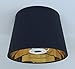 Produktbild 20 cm schwarz Empire Lampenschirm Gold Futter Lampenschirm handgefertigt Tischlampe