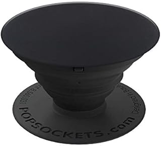 PopSockets Official (Not Swappable) Expanding Grip and Stand for Smartphones and Tablets - Black Aluminum