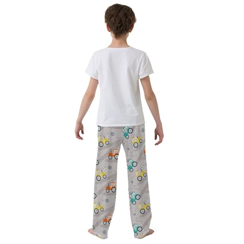 ZZXXB Truck Colorful Print Boys Long Pants Soft Trousers Elastic Waist Kids Lounge Bottoms with Pockets S-XL3