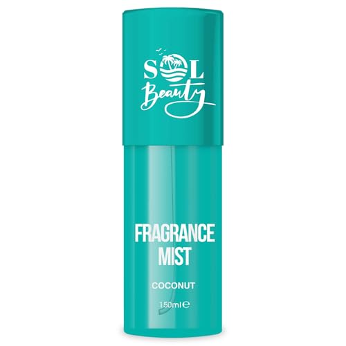 Sol Beauty Spray corporal con aroma a coco, bruma corporal vegana que ayuda a mantener la piel hidratada y fresca, bruma corporal con fragancia de 150 ml.