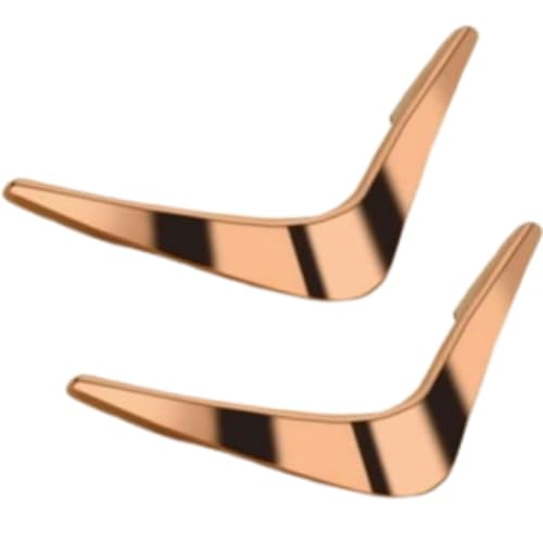 Image of Twin Hole Zinc Alloy Drawer Pulls, Handles for Drawers, Cabinets, Wardrobes, and Kitchen Doors - Decorative Furniture Hardware (2, Rosegold, V Handle)