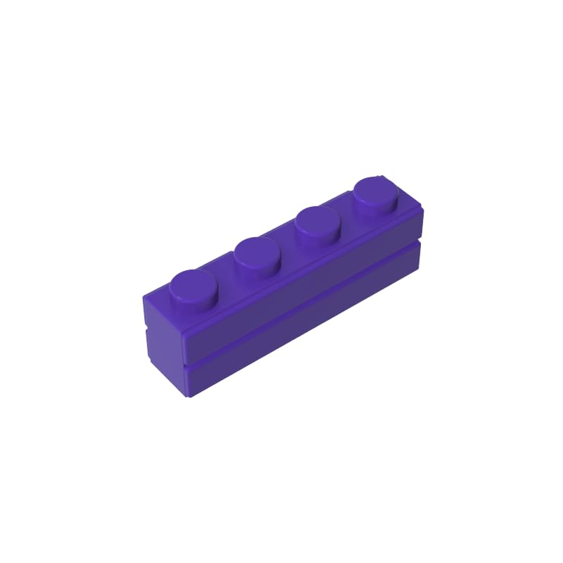 Gobricks 15533 Basic Bricks Brick Special 1x4 with Masonry Brick Profile 50 Pieces GDS-632 Compatible with Lego Building Blocks Color:Dark Purple 268 โ image 1