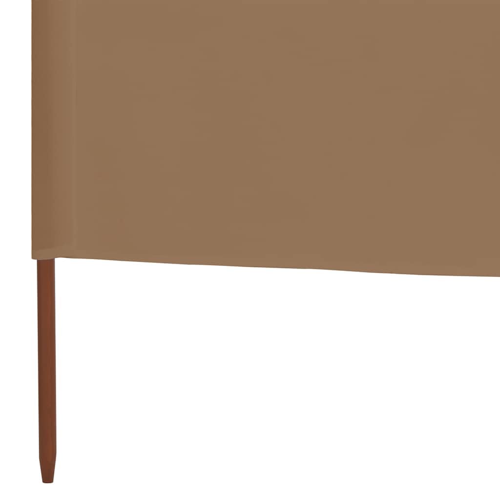 Paravento da spiaggia a 6 pannelli in tessuto 800 x 80 cm Grigio talpa antivento per campeggio, paravento spiaggia per spiaggia e giardino