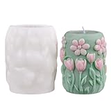 Silikonformen für Epoxidharz, Seife, geschnitzt, Blume, geschnitzt, wiederverwendbar,...