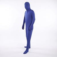 Blue Screen Bodysuit Chromakey Body Suit Kostüm Ganzkörper-Split-Design für Fotografie, Film, Video, Fotoeffekt, Passend für 160 cm Bis 180 cm Höhe (160cm)