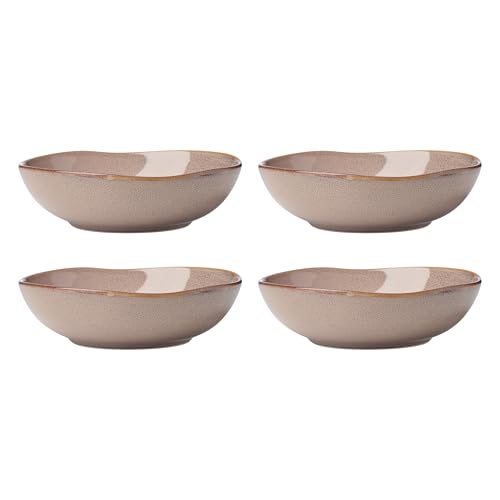 Image of Oneida Organic Shades Clay Stoneware Pasta Bowl Set for 4, 34.5oz