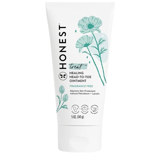 The Honest Company Head to Toe Multi-Purpose Healing Ointment | Safe for Sensitive Skin | Hypoallergenic, Fragrance Free, Vegan | 5 oz