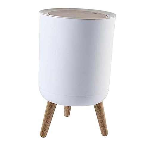 Caneca de basura rectangular blanca de plástico Garneck 7 L miniatura 1