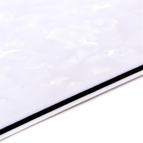 Image of Musiclily SSS 11 Hole Strat Guitar Pickguard for Fender USA /Mexican Made Standard Stratocaster Modern Style, 4Ply White Pearl