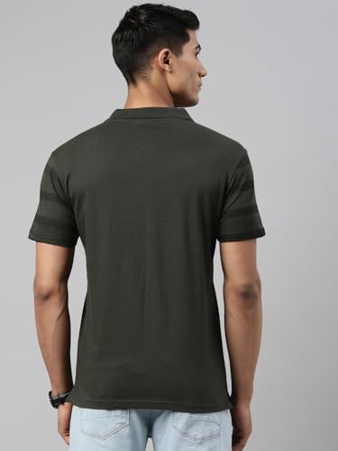 Image of KRYPTIC Men's Ultra-Soft Cotton Rich Casual Printed Half Sleeve Regular Fit Classic Polo T-Shirt - Soft, Cool & Stylish Everyday Wear