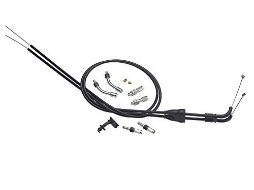 Domino Câble de gaz avec gaine noire universelle pour moto routière à raccourcir en fonction des besoins