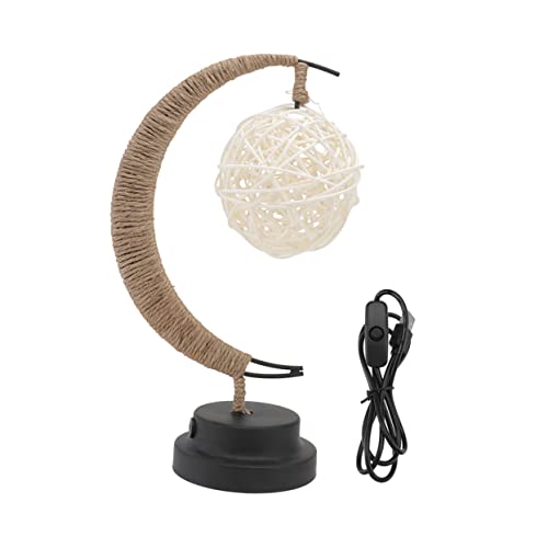 NUOBESTY LED Creativa Forma De Decorativa Portátil Recargable Por USB Para Dormitorio y Ambientación Acogedora De Bola Lunar