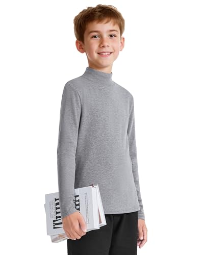 Image of Auranso 3 Pack Boys Turtleneck Long Sleeve Shirts Girls Kids Warm Tops