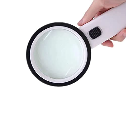 Lente Dingrandimento in Vetro a LED con Luce LED 10X 12 Luci in Ottico a Doppio Strato Portatile
