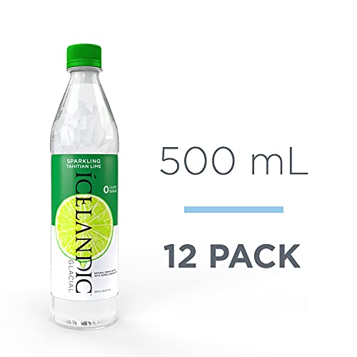 Image of Icelandic Glacial Sparkling Water, Tahitian Lime, 500 ml (Pack of 12)